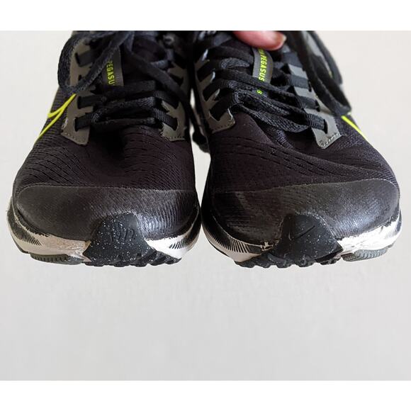 Nike Boys Air Zoom Pegasus 38 Size 7Y CZ4178-005 Black Gray Running Shoes - Picture 8 of 11